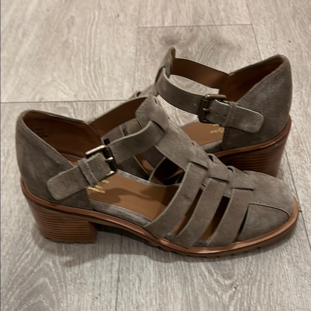 Seychelles Gray Strappy Heels